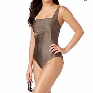 Calvin Klein Brown One-Piece Swimsuit